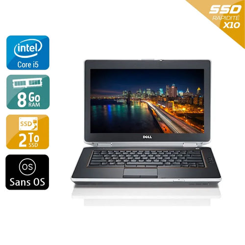 Latitude E6430 14" 2013 - Intel Core i5 2,7Ghz - 2 - 8Go DDR3 - 2To SSD - ‎Intel HD Graphics 3000 - 
Gris / Noir - Sans OS - AZERTY