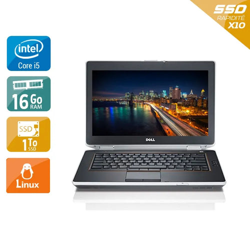 Latitude E6430 14" 2013 - Intel Core i5 2,7Ghz - 2 - 16Go DDR3 - 2To SSD - ‎Intel HD Graphics 3000 - 
Gris / Noir - Linux - AZERTY