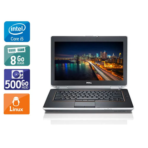 Latitude E6430 14" 2013 - Intel Core i5 2,7Ghz - 2 - 8Go DDR3 - 500Go HDD - ‎Intel HD Graphics 3000 - 
Gris / Noir - Linux - AZERTY