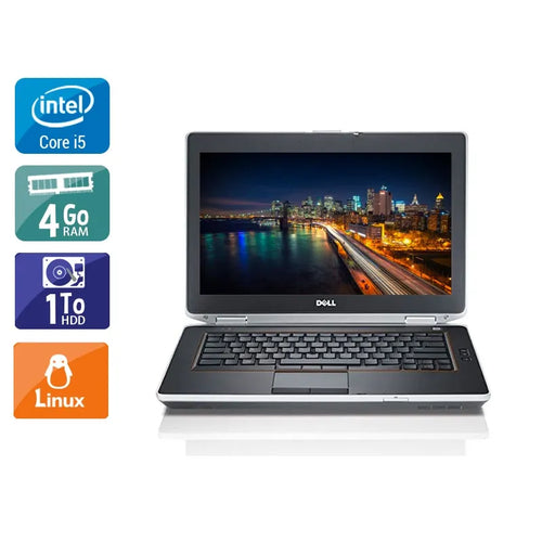 Latitude E6430 14" 2013 - Intel Core i5 2,7Ghz - 2 - 4Go  DDR4 - 1To HDD - ‎Intel HD Graphics 3000 - 
Gris / Noir - Linux - AZERTY