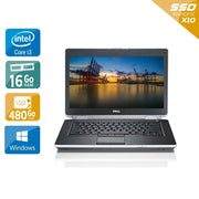 Latitude E6430 14" 2011 - Intel Core i3 2,5Ghz - 2 - 16Go DDR3 - 480Go SSD - Intel HD Graphics 4000 - 
Gris / Noir - Windows 10 - AZERTY - Image 1
