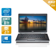 Latitude E6430 14" 2011 - Intel Core i3 2,5Ghz - 2 - 8Go DDR3 - 2To SSD - Intel HD Graphics 4000 - 
Gris / Noir - Windows 10 - AZERTY - Image 1