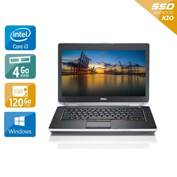 Latitude E6430 14" 2011 - Intel Core i3 2,5Ghz - 2 - 4Go  DDR4 - 120Go SSD - Intel HD Graphics 4000 - 
Gris / Noir - Windows 10 - AZERTY - Image 1