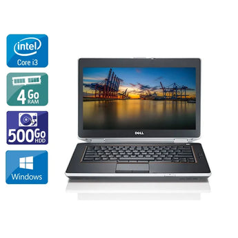 Latitude E6430 14" 2011 - Intel Core i3 2,5Ghz - 2 - 4Go  DDR4 - 500Go HDD - Intel HD Graphics 4000 - 
Gris / Noir - Windows 10 - AZERTY - Image 1