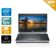 Latitude E6430 14" 2011 - Intel Core i3 2,5Ghz - 2 - 16Go DDR3 - 2To SSD - Intel HD Graphics 4000 - 
Gris / Noir - Sans OS - AZERTY - Image 1