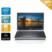 Latitude E6430 14" 2011 - Intel Core i3 2,5Ghz - 2 - 4Go  DDR4 - 2To SSD - Intel HD Graphics 4000 - 
Gris / Noir - Sans OS - AZERTY - Image 1