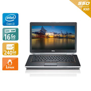 Latitude E6430 14" 2011 - Intel Core i3 2,5Ghz - 2 - 16Go DDR3 - 240Go SSD - Intel HD Graphics 4000 - 
Gris / Noir - Linux - AZERTY - Image 1