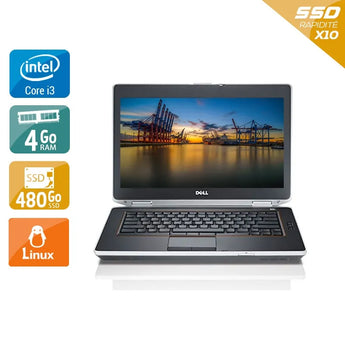 Latitude E6430 14" 2011 - Intel Core i3 2,5Ghz - 2 - 4Go  DDR4 - 480Go SSD - Intel HD Graphics 4000 - 
Gris / Noir - Linux - AZERTY - Image 1
