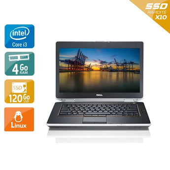 Latitude E6430 14" 2011 - Intel Core i3 2,5Ghz - 2 - 4Go  DDR4 - 120Go SSD - Intel HD Graphics 4000 - 
Gris / Noir - Linux - AZERTY - Image 1
