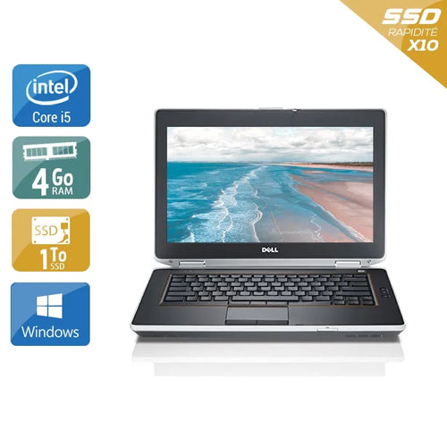 Latitude E6420 14" 2011 - Intel Core i5 2,5Ghz - 2 - 4Go  DDR4 - 1To SSD - Intel HD Graphics 3000 - 
Gris / Noir - Windows 10 - AZERTY