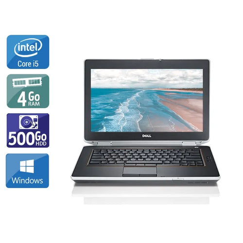 Latitude E6420 14" 2011 - Intel Core i5 2,5Ghz - 2 - 4Go  DDR4 - 500Go HDD - Intel HD Graphics 3000 - 
Gris / Noir - Windows 10 - AZERTY