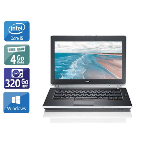Latitude E6420 14" 2011 - Intel Core i5 2,5Ghz - 2 - 4Go  DDR4 - 320Go HDD - Intel HD Graphics 3000 - 
Gris / Noir - Windows 10 - AZERTY