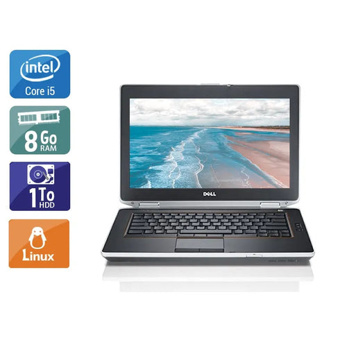 Latitude E6420 14" 2011 - Intel Core i5 2,5Ghz - 2 - 8Go DDR3 - 1To HDD - Intel HD Graphics 3000 - 
Gris / Noir - Linux - AZERTY