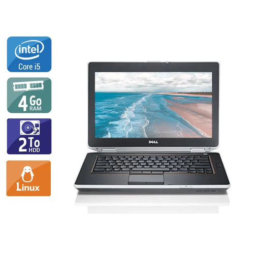 Latitude E6420 14" 2011 - Intel Core i5 2,5Ghz - 2 - 4Go  DDR4 - 2To HDD - Intel HD Graphics 3000 - 
Gris / Noir - Linux - AZERTY