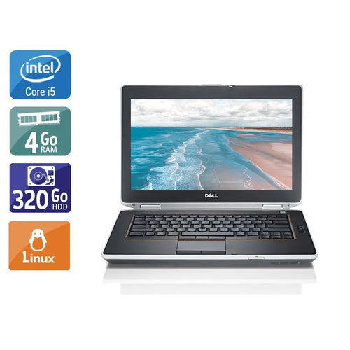 Latitude E6420 14" 2011 - Intel Core i5 2,5Ghz - 2 - 4Go  DDR4 - 320Go HDD - Intel HD Graphics 3000 - 
Gris / Noir - Linux - AZERTY