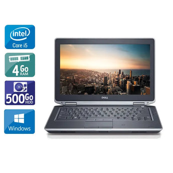 Latitude E6320 13,3" 2011 - Intel Core i5 2,5Ghz - 2 - 4Go  DDR4 - 500Go HDD - Intel HD Graphics 3000 - 
Gris / Noir - Windows 10 - AZERTY - Image 1