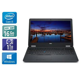 Latitude E5570 15,6" 2015 - Intel Core i5 2,4Ghz - 2 - 16Go DDR4 - 1To HDD - Intel HD Graphics - 
Gris / Noir - Windows 10 - AZERTY - Image 1