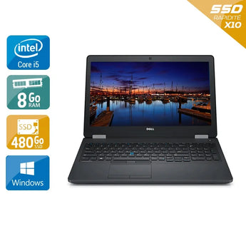 Latitude E5570 15,6" 2015 - Intel Core i5 2,4Ghz - 2 - 8Go  DDR4 - 480Go SSD - Intel HD Graphics - 
Gris / Noir - Windows 10 - AZERTY - Image 1