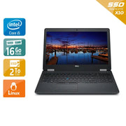 Latitude E5570 15,6" 2015 - Intel Core i5 2,4Ghz - 2 - 16Go DDR4 - 2To SSD - Intel HD Graphics - 
Gris / Noir - Linux - AZERTY - Image 1
