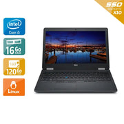 Latitude E5570 15,6" 2015 - Intel Core i5 2,4Ghz - 2 - 16Go DDR4 - 120Go SSD - Intel HD Graphics - 
Gris / Noir - Linux - AZERTY - Image 1