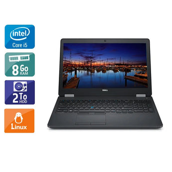 Latitude E5570 15,6" 2015 - Intel Core i5 2,4Ghz - 2 - 8Go  DDR4 - 2To HDD - Intel HD Graphics - 
Gris / Noir - Linux - AZERTY - Image 1