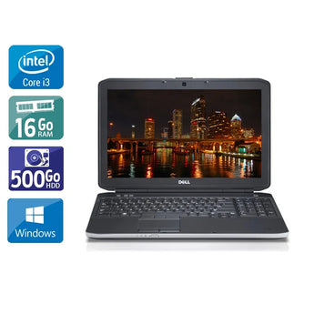 Latitude E5530 15,6" 2012 - Intel Core i3 2,5Ghz - 2 - 16Go DDR3 - 500Go HDD - Intel HD Graphics 4000 - 
Gris / Noir - Windows 10 - AZERTY - Image 1