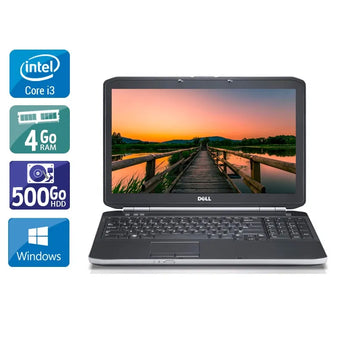 Latitude E5520 15,6" 2011 - Intel Core i3 2,3Ghz - 2 - 4Go  DDR4 - 500Go HDD - Intel HD Graphics 3000 - 
Gris / Noir - Windows 10 - AZERTY - Image 1