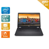 Latitude E5470 14" 2015 - Intel Core i5 2,4Ghz - 2 - 16Go DDR4 - 120Go SSD - Intel HD Graphics 520 - 
Gris / Noir - Linux - AZERTY - Image 1