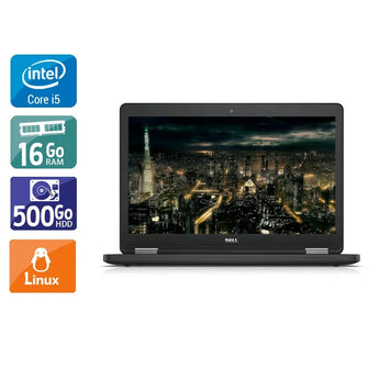 Latitude E5450 14" 2015 - Intel Core i5 2,3Ghz - 2 - 16Go DDR3 - 500Go HDD - Intel HD Graphics 5500 - 
Gris / Noir - Linux - AZERTY - Image 1