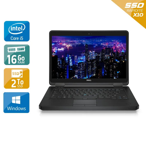 Latitude E5440 14" 2013 - Intel Core i5 1,9Ghz - 2 - 16Go DDR3 - 2To SSD - Intel HD Graphics 4400 - 
Gris / Noir - Windows 10 - AZERTY