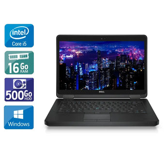 Latitude E5440 14" 2013 - Intel Core i5 1,9Ghz - 2 - 16Go DDR3 - 500Go HDD - Intel HD Graphics 4400 - 
Gris / Noir - Windows 10 - AZERTY - Image 1