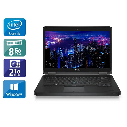 Latitude E5440 14" 2013 - Intel Core i5 1,9Ghz - 2 - 8Go DDR3 - 2To HDD - Intel HD Graphics 4400 - 
Gris / Noir - Windows 10 - AZERTY