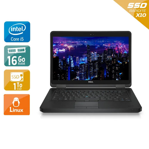 Latitude E5440 14" 2013 - Intel Core i5 1,9Ghz - 2 - 16Go DDR3 - 1To SSD - Intel HD Graphics 4400 - 
Gris / Noir - Linux - AZERTY