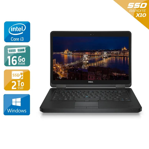 Latitude E5440 14" 2013 - Intel Core i3 1,9Ghz - 2 - 16Go DDR3 - 2To SSD - Intel HD Graphics 4400 - 
Gris / Noir - Windows 10 - AZERTY
