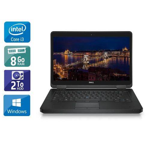 Latitude E5440 14" 2013 - Intel Core i3 1,9Ghz - 2 - 8Go DDR3 - 2To HDD - Intel HD Graphics 4400 - 
Gris / Noir - Windows 10 - AZERTY