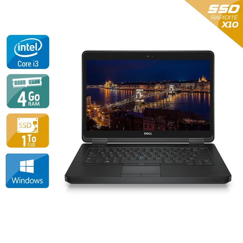 Latitude E5440 14" 2013 - Intel Core i3 1,9Ghz - 2 - 4Go  DDR4 - 1To SSD - Intel HD Graphics 4400 - 
Gris / Noir - Windows 10 - AZERTY