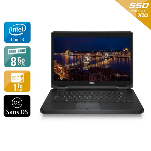 Latitude E5440 14" 2013 - Intel Core i3 1,9Ghz - 2 - 8Go DDR3 - 1To SSD - Intel HD Graphics 4400 - 
Gris / Noir - Sans OS - AZERTY