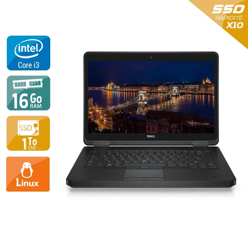 Latitude E5440 14" 2013 - Intel Core i3 1,9Ghz - 2 - 16Go DDR3 - 2To SSD - Intel HD Graphics 4400 - 
Gris / Noir - Linux - AZERTY