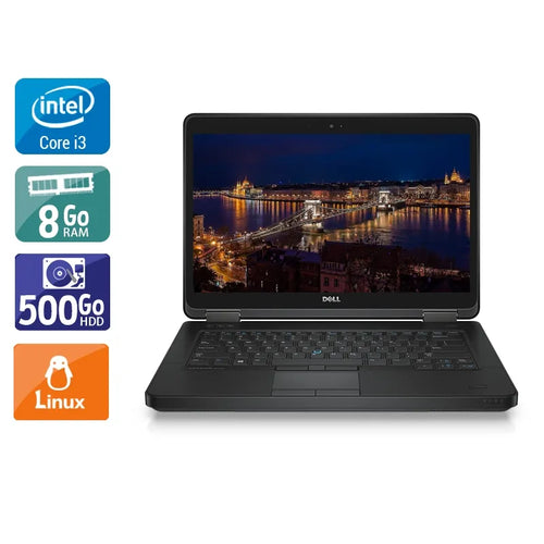 Latitude E5440 14" 2013 - Intel Core i3 1,9Ghz - 2 - 8Go DDR3 - 500Go HDD - Intel HD Graphics 4400 - 
Gris / Noir - Linux - AZERTY