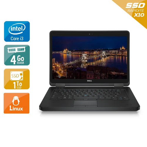 Latitude E5440 14" 2013 - Intel Core i3 1,9Ghz - 2 - 4Go  DDR4 - 2To SSD - Intel HD Graphics 4400 - 
Gris / Noir - Linux - AZERTY