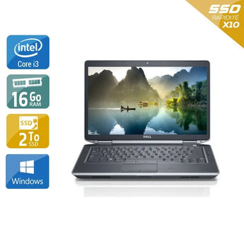 Latitude E5430 14,1" 2012 - Intel Core i3 2,4Ghz - 2 - 16Go DDR3 - 2To SSD - Intel HD Graphics 4000 - 
Gris / Noir - Windows 10 - AZERTY - Image 1