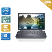 Latitude E5430 14,1" 2012 - Intel Core i3 2,4Ghz - 2 - 16Go DDR3 - 240Go SSD - Intel HD Graphics 4000 - 
Gris / Noir - Windows 10 - AZERTY - Image 1