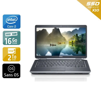 Latitude E5430 14,1" 2012 - Intel Core i3 2,4Ghz - 2 - 16Go DDR3 - 2To SSD - Intel HD Graphics 4000 - 
Gris / Noir - Sans OS - AZERTY - Image 1