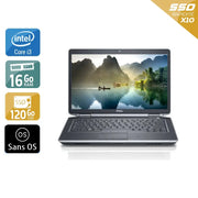 Latitude E5430 14,1" 2012 - Intel Core i3 2,4Ghz - 2 - 16Go DDR3 - 120Go SSD - Intel HD Graphics 4000 - 
Gris / Noir - Sans OS - AZERTY - Image 1