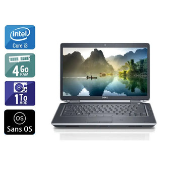 Latitude E5430 14,1" 2012 - Intel Core i3 2,4Ghz - 2 - 4Go  DDR4 - 1To HDD - Intel HD Graphics 4000 - 
Gris / Noir - Sans OS - AZERTY - Image 1