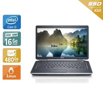 Latitude E5430 14,1" 2012 - Intel Core i3 2,4Ghz - 2 - 16Go DDR3 - 480Go SSD - Intel HD Graphics 4000 - 
Gris / Noir - Linux - AZERTY - Image 1