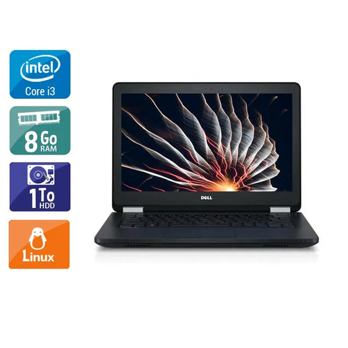 Latitude E5270 12,5" 2010 - Intel Core i3 2,3Ghz - 2 - 8Go  DDR4 - 1To HDD - Intel HD Graphics 520 - 
Gris / Noir - Linux - AZERTY