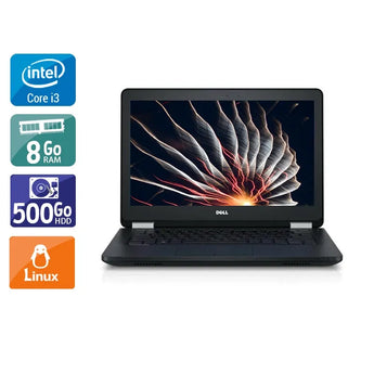 Latitude E5270 12,5" 2010 - Intel Core i3 2,3Ghz - 2 - 8Go  DDR4 - 500Go HDD - Intel HD Graphics 520 - 
Gris / Noir - Linux - AZERTY - Image 1