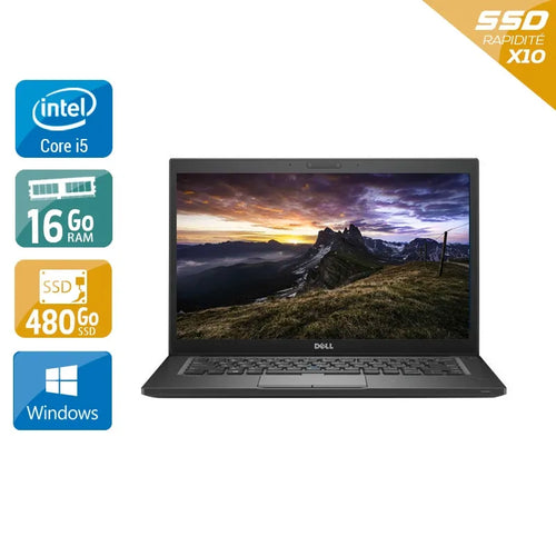 Latitude 7280 12,5" 2015 - Intel Core i5 2,3Ghz - 2 - 16Go DDR4 - 480Go SSD - Intel HD Graphics 620 - 
Gris / Noir - Windows 10 - AZERTY