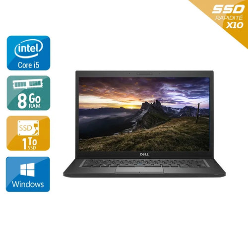 Latitude 7280 12,5" 2015 - Intel Core i5 2,3Ghz - 2 - 8Go  DDR4 - 1To SSD - Intel HD Graphics 620 - 
Gris / Noir - Windows 10 - AZERTY